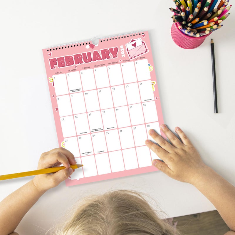 ساني تقويم SUNEE 2026، تعليق على الحائط لمدة 18 شهرًا، تقويم 2026 شهريًا، 8.5 بوصة × 11 بوصة، أكتوبر 2025 إلى مارس 2027، للتنظيم والتخطيط، لطيف - Image 5